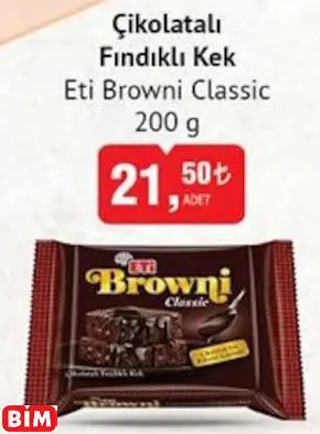 ETİ BROWNİ CLASSİC   ÇİKOLATALI FINDIKLI KEK